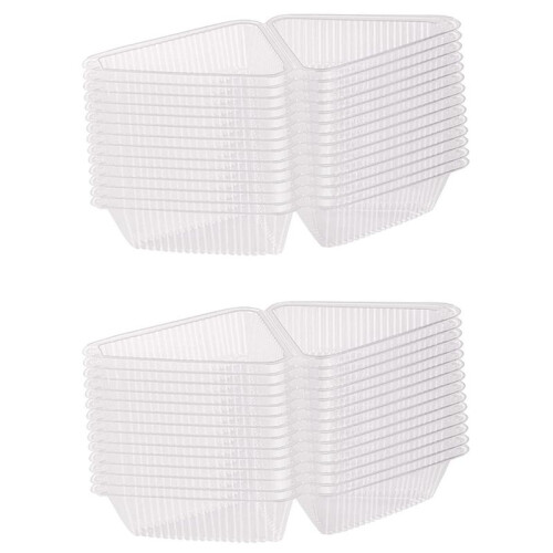200Pcs Triangle Cheesecake Boxes Slice Cake Box Triangle Pie Holders Cake Boxes for Bakery Party Wedding