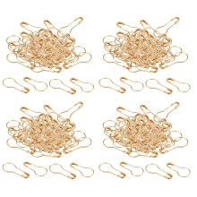 Gourd Hooks Calabash Shape Safety Pins Swing Tag 400 Pcs Gold Tone