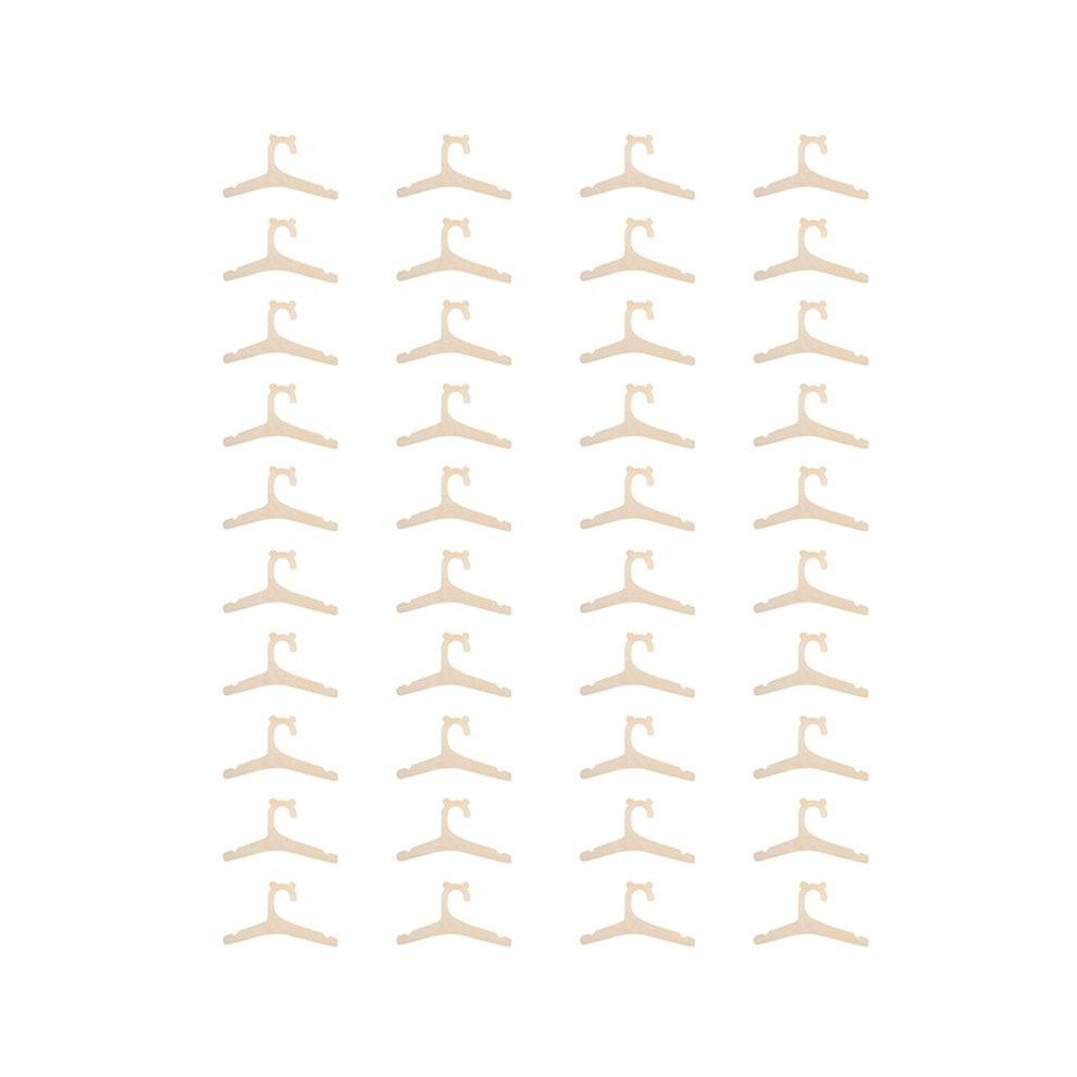 Brecantia 40Pcs Baby Wooden Clothes Hanger Baby Hanger Rack Kids Room Decor Children Coats Hanger Baby Clothing Organizer