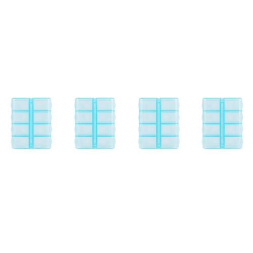 4X Plastic Rectangle 8 Compartments 7 Days Medicine Pill Box 1