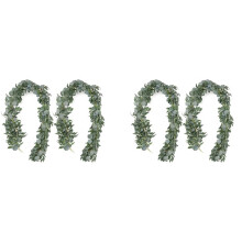 Artificial Eucalyptus Garland with Willow Vines, 4 Packs 6.5 Feet Eucalyptus Garland Greenery, Silver Dollar Eucalyptus