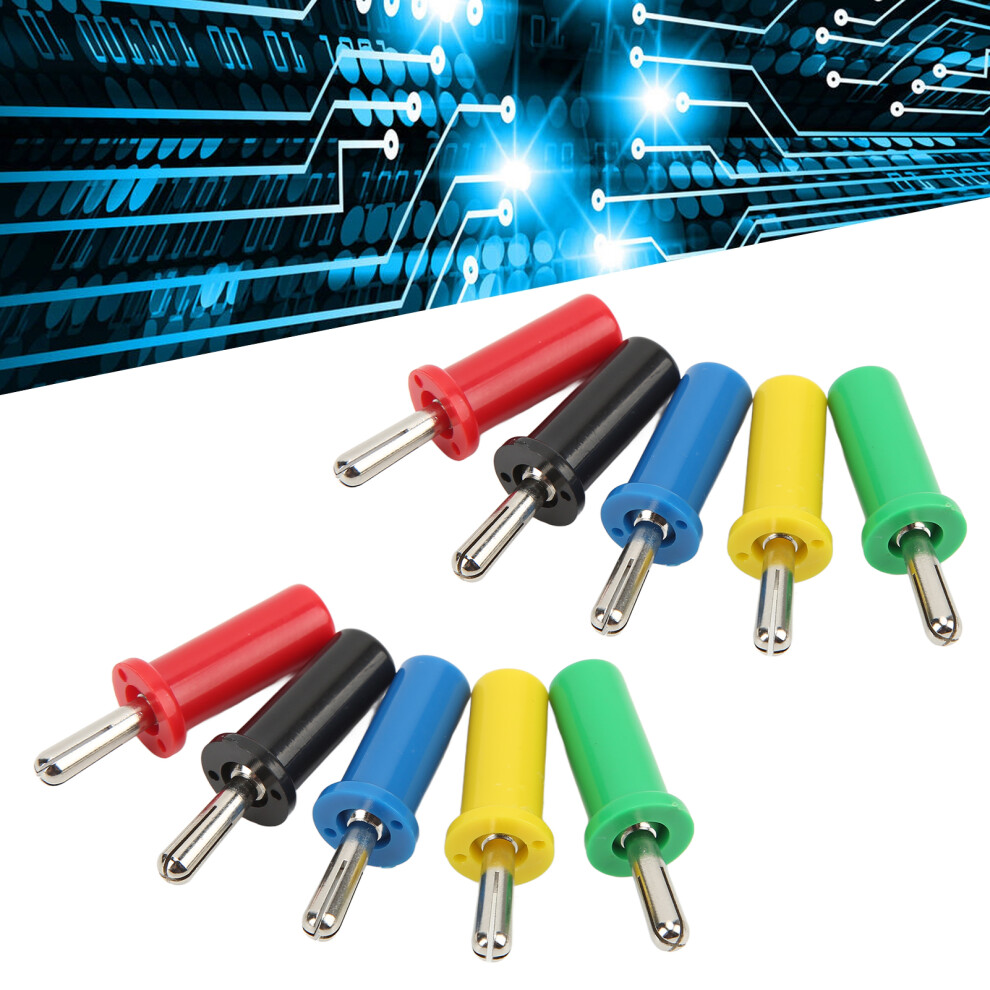 10Pcs Cross Slot Welded Brass Banana Plug Stackable Security Connector 3391390423751