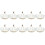 10X Wooden Handle Metal Retro Basket Portable Multi-Function Vegetable Fruit Egg Groceries Practical Basket White 1