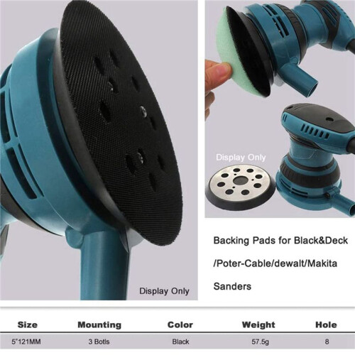 2pcs 5 Inch 8 Hole Hook and Loop Sander Pad,Replacement Sander Pad for  DW421/K, DW423/K DW426 2