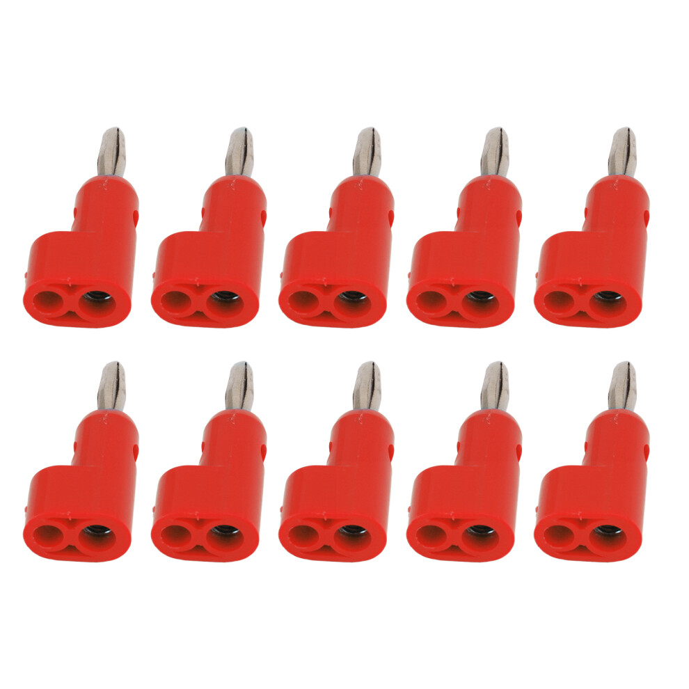 Industrial Banana Plug 10Pcs 4Mm Solderless Stackable Open Screw 30V Ac/Dc 24A 4161390423773