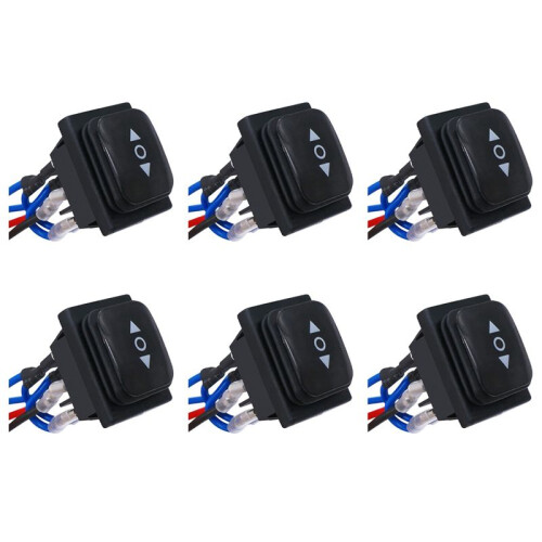 6X Momentary Polarity Reverse  Waterproof Control Motor Actuator 6 Pin 3 Position Rocker Toggle