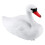 Svanlock, Flytande Plastsvan, Vit Svanstatydekoration Pet-Lock, Simuleringssvanlock, Vit Svanstaty 1