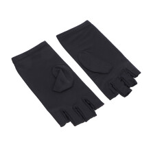 UV Nail Gloves Fluorescent Black Fingerless Anti Black Light Protective Gloves
