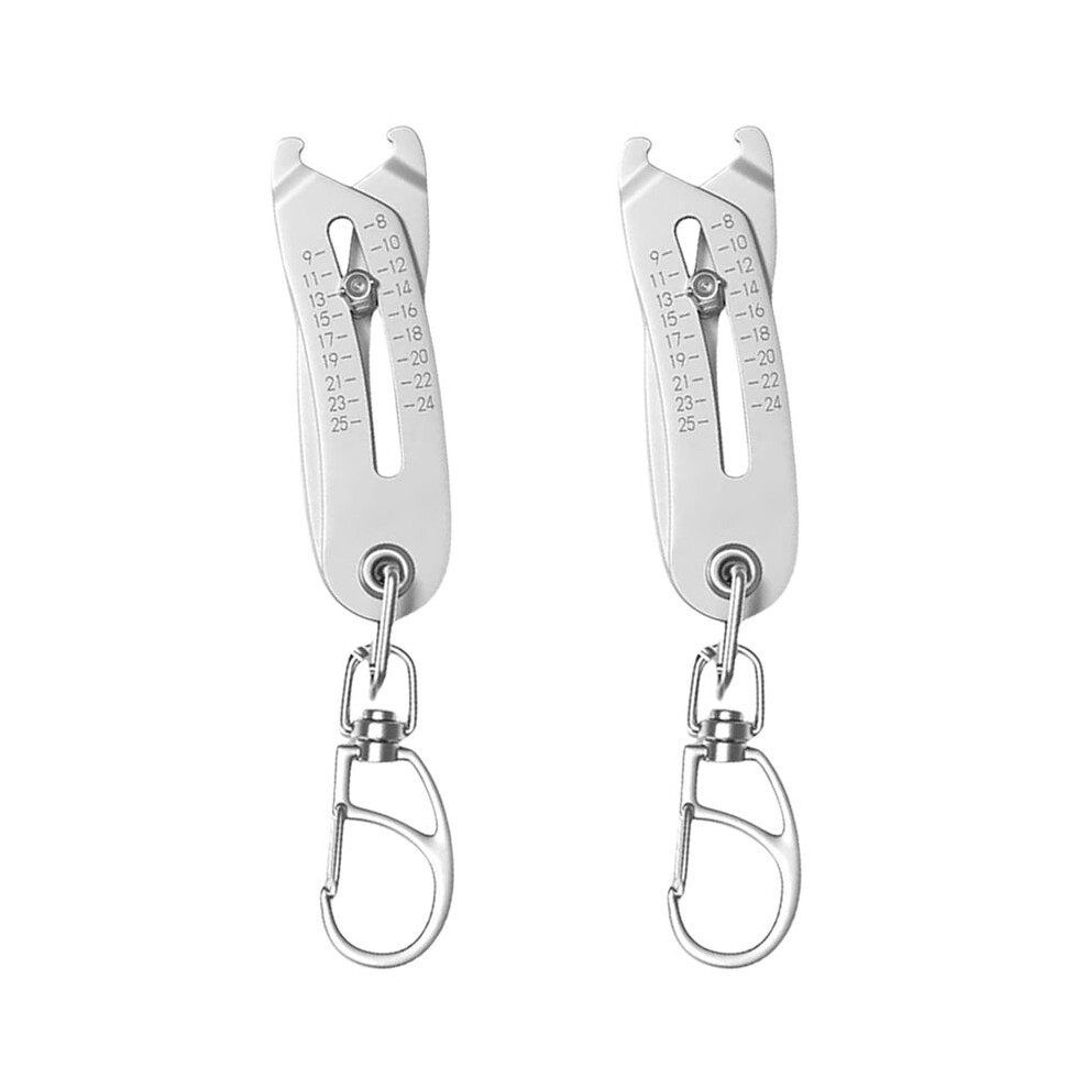 2X Precise Thread Size Checker Keychain,Bolt And Nut Identifier Gauge Size Gauge Precise Bolt Size Finder Keychain 6034081297657