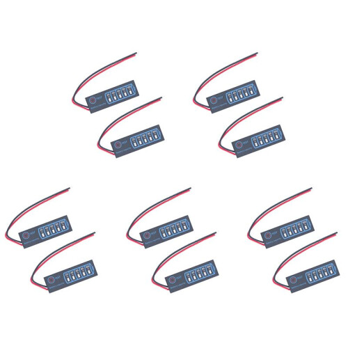 10 Pcs Battery Level Indicator 3S Ternary Lithium Battery Phosphate Lead-Acid Battery Capacity Display Meter