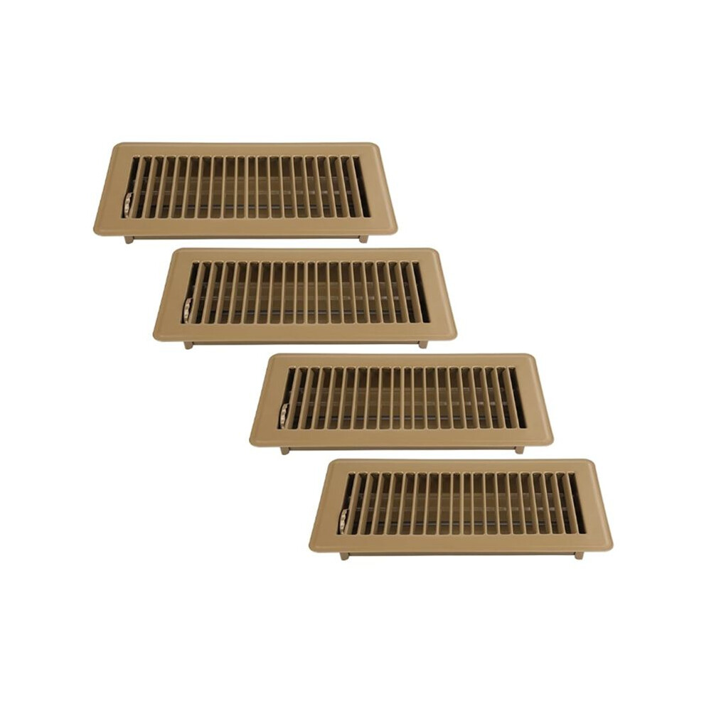 Floor Register 4X10, 4 Pack Floor Register Vents,Heavy Duty Steel Walkable Floor Grates,Adjustable Decor Grate 4711184636089