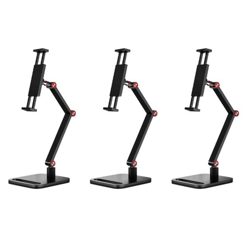 3X Support de Moniteur Portable Support Réglable Pivotant à 360 Support de Tablette Compatible avec le Support de Serrage de Bureau pour Tablette