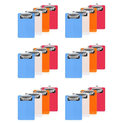 Prancheta de 4 Polegadas X 6 Polegadas, 24 Pçs Pequenas Pranchetas, Prancheta de Blocos de Notas de Prancheta, Prancheta de Plástico de Bolso de