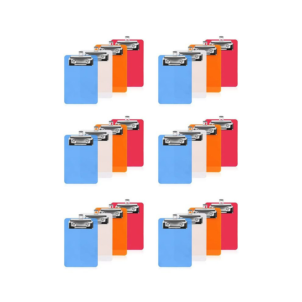 4Inch X 6Inch Clipboard, 24Pcs Small Clipboards, Clip Board Notepads Clipboard, Memo Size Pocket Plastic Clipboard 6033457905264