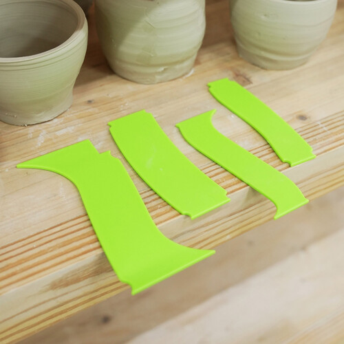 14 Pcs Pottery Art Plastic Scraper Cutter Multi-Spec DIY Ceramic Texture Auxiliary Clay Trimming Sculpture Shaping Tools 2