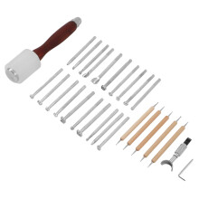 Leather Craft Tools Set 28Pcs Manual DIY Leather Carving Sewing and Modelling