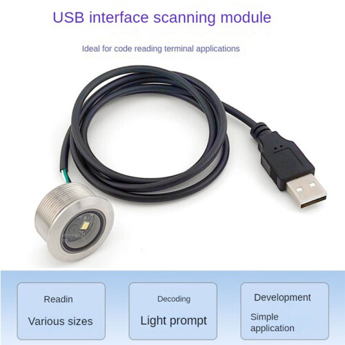 GM861 USB Interface 1D/2D Bar Code QR Code Barcode Scanner Module Stainless Steel Thread with Fill Light 2