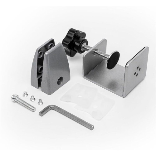Protective Clip for Panels 0.32cm to 2.54cm Thick, Adjustable Desktop Divider Clamp, Aluminum Desktop Divider Clamp 1