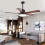 Ceiling Fan Pull Chains,8Pcs Bronze Extension Fan, Lamp Pull Chain Decorative Extender Ornament Fan Chain Connector 2