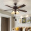 Ceiling Fan Pull Chains,8Pcs Bronze Extension Fan, Lamp Pull Chain Decorative Extender Ornament Fan Chain Connector 3