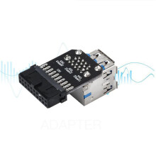 2X 20Pin to Dual USB3.0 Adapter Connverter Desktop Motherboard 19 Pin/20P Header to 2 USB A Female Connector,PH21