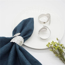 Lot de 18 Ronds de Serviette En Feuille, Ronds de Serviette En Feuilles pour Le Réglage de la Table, Anneaux de Porte-Serviettes En Feuille En Métal