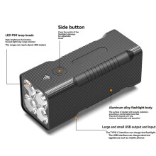 2X 10400mAh Bike Light Front USB Rechargeable Bike Headlight BT60 LED Super Bright Flashlight Front Lights Back Rear