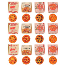 12Sets Mini Puppenhaus Pizza Spielzeug, Bunt, Realistisch Gestaltet