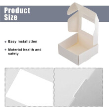 100 Pieces Paper Box with Window Present Packaging Box Treat Box for Homemade Soap Treat Bakery Candy (White)