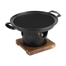 Koreanischer Edelstahl-Holzkohlegrill, Haushaltsgrill, Antihaftbeschichtet, für Zuhause, KüChe, Outdoor, Garten