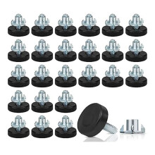 1/4Inch Thread Furniture Feet Levelers,24PCS Adjustable Feet Levelers Furniture Glide Leveling,For Table(1/4Inch-18)