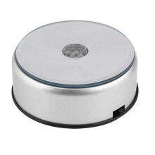 Display Turntable Base for Crystals Glass Art,4inch 7 LED 7 Colored Rotating Crystal Display Base Stand US Plug