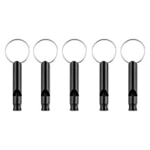 40 Pack Aluminum Whistle, Sports Whistle, Emergency Survival Whistles with Key Chain,Black