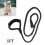 Black Reflective Dog Rope Leash Ergonomic Design for 4