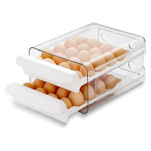 EierbehäLter für KüHlschrank, 40 Gitter/2-Schicht-Eierhalter für KüHlschrank, Eierschublade für KüHlschrank, Eierfrischebox