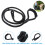 Black Reflective Dog Rope Leash Ergonomic Design for 9