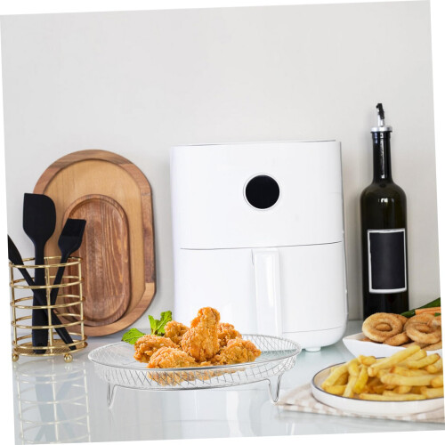 Air Fryer Rack Set Stainless Steel Round Stackable MultiTier Cooking and Baking Accessories 2