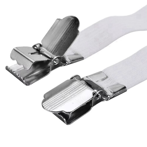 8pcs/Set Elastic Sheet Clips Double End Clips Fixed Suspender Sheet Fasteners Adjustable Length 35-70