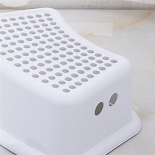 2X Plastic Non-Slip Chair Children's Stackable Step Stool Assistant Assistant Kitchen Bathroom Toilet Chair(Grey) 1