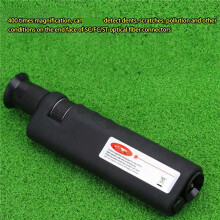 3Pcs 400X Magnification Optical Fiber Inspection Microscope with SC FC LC ST MU E2000 Adapter for Fiber Cleaning