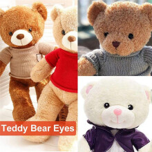 Safety Eyes with Washers, 300Pcs Small Doll Eyes Toy Eyes Teddy Bear Eyes 6mm/8mm/9mm/10mm/12mm, Black Plastic Eye