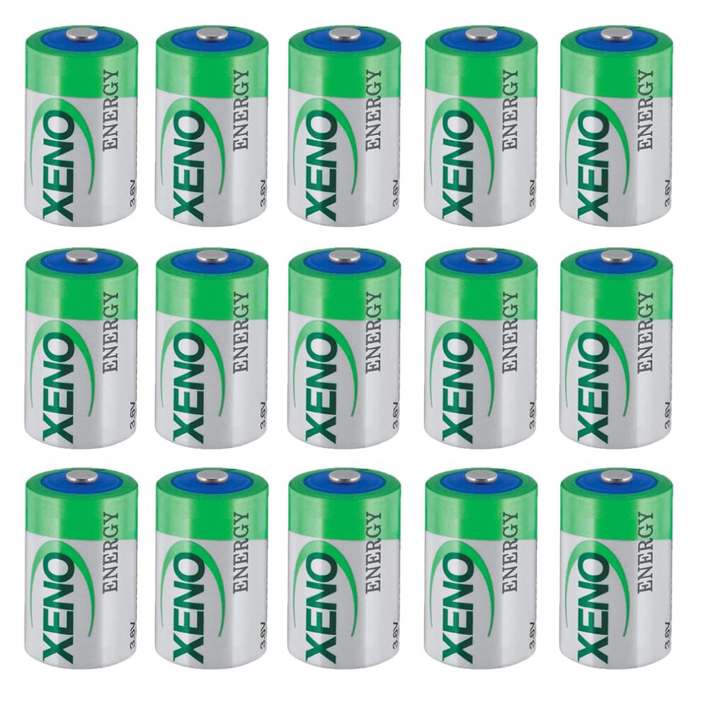 Er14250 3.6V Lithium Battery 15 Pack Longlasting 1200Mah 1/2Aa Cells For Metering Devices 9771547026594