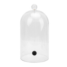 Cocktail Smoker Dome 24cm Acrylic Cloche Cover with Handle for Whiskey Desserts Quick Smoke Infusion