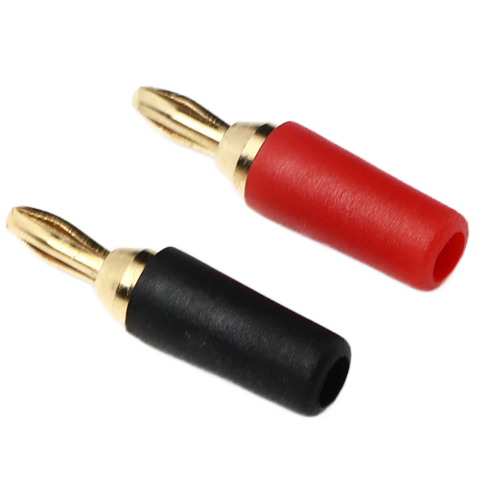 5 Pair 2.5mm Brass Gold Banana Plugs