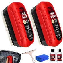 Windshield Cleaner 2Pcs Set, Glass Water Repellent Spray for Oil Film Removal and Hydrophobic Protection