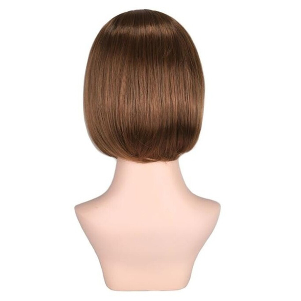 Short Human Hair Bob Wig 35cm/13.77in Thick Heat-Resistant for Women