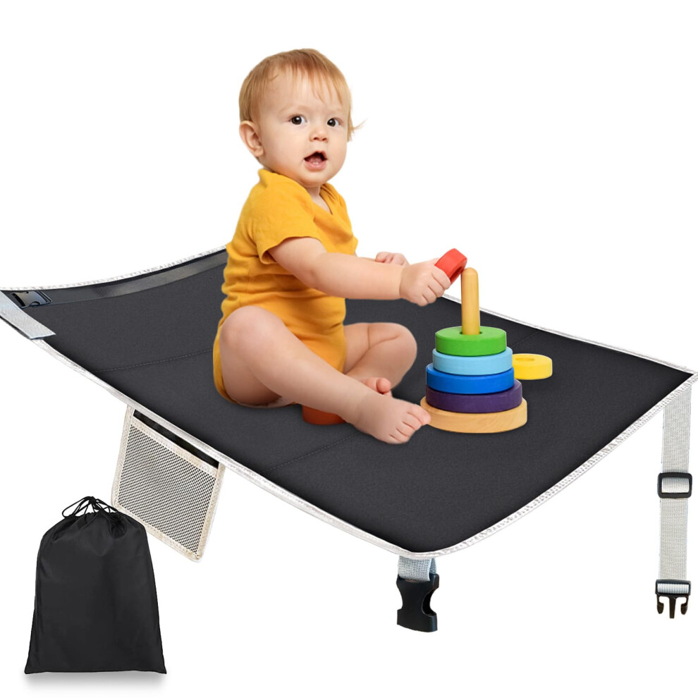 Toddler Airplane Bed, Airplane Seat Extender for Kids, FoldFlat Footrest Hammock, Universal Fit