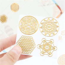 80 Pçs/Conjunto Adesivos Decorativos de Energia de Metal Flor da Vida Presentes para o Dia Das Crianças 7 Adesivos de Orgonite para Torre de Energia