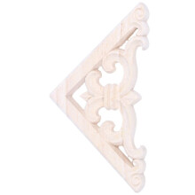 8 Sztuki 8 x 8cm drewno rzeźbione Corner Onlay Aplikacja Decor Meble Niemalowanej