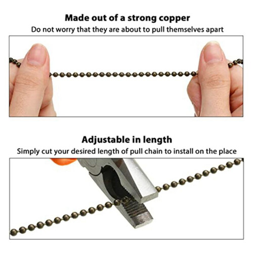12 Pieces Ceiling Fan Chain Pulls Wooden Pull Chain Extension Pull Chain for Ceiling Light Lamp Fan Chain (Walnut Color) 1